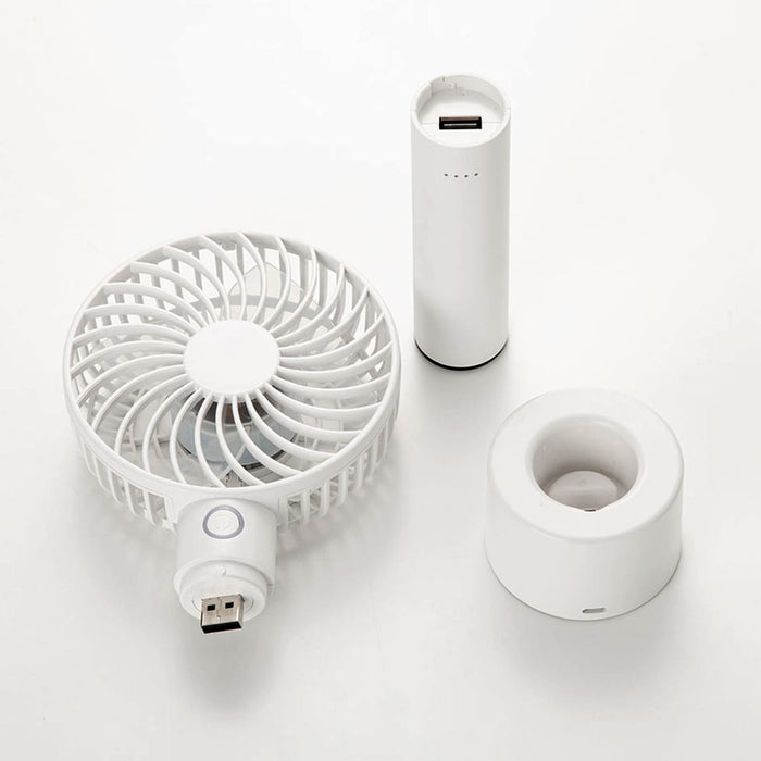 HANDY FAN AND POWERBANK WITH CHARGEABLE BASE HF316WH