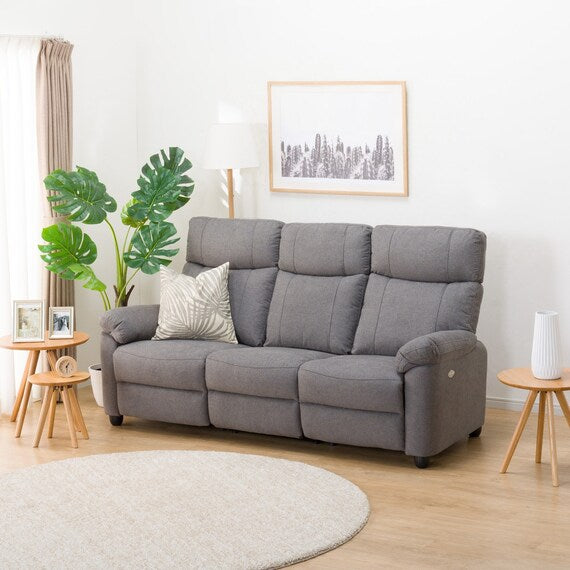 3P ELECTRIC SOFA WITH TABLE GRAZE FABRIC