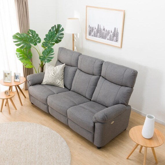 3P ELECTRIC SOFA WITH TABLE GRAZE FABRIC