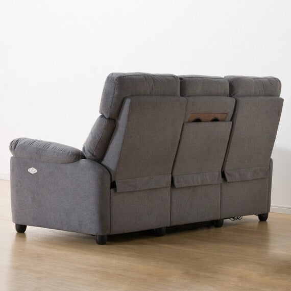 3P ELECTRIC SOFA WITH TABLE GRAZE FABRIC