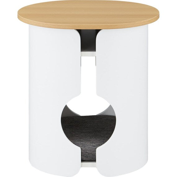 SIDE TABLE WITH PET HOUSE AW10 WH
