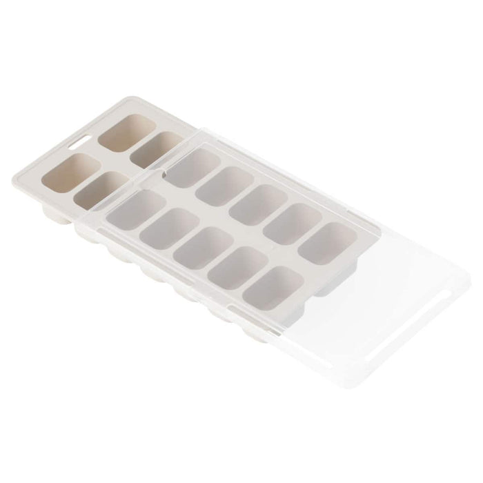 CI001 Silicone Ice Tray with Lid, 14 Cubes (Mocha)