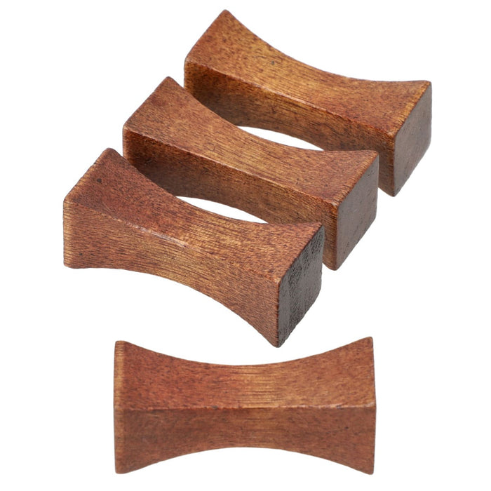 Wooden Chopstick Rest 4-Piece Set FT25 (Middle Brown)