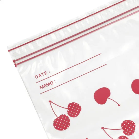 FREEZERBAG DOUBLE ZIPPER NO GUSSET M38 TW-CHERRY