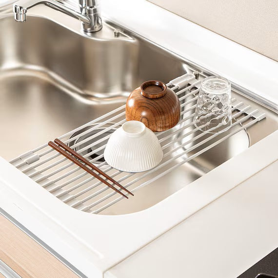 OVER THE SINK ROLL UP SILICONE DRAINER 4823 GY