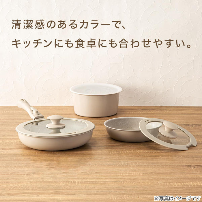 TORERU 3 IH Frying Pan 28cm KY048 (Beige)