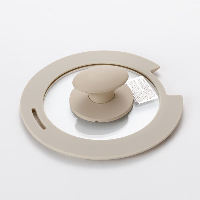 TORERU 3 Glass Lid with Silicone Rim 16cm (Beige)