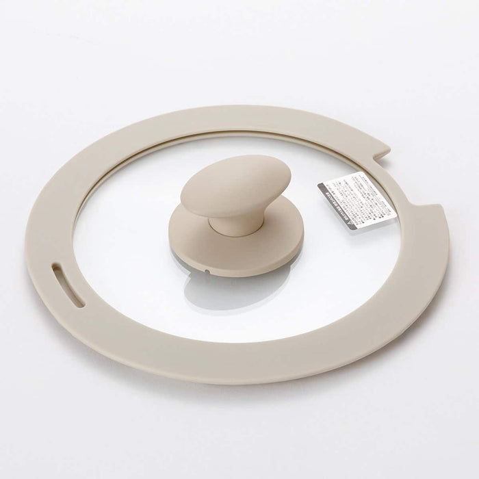 TORERU 3 Glass Lid with Silicone Rim 20cm (Beige)