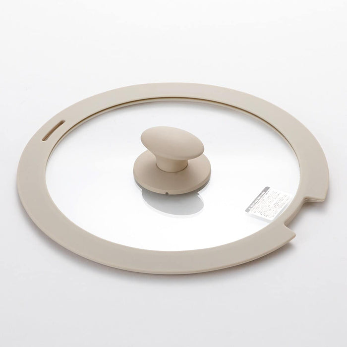 TORERU 3 Glass Lid with Silicone Rim 26cm (Beige)