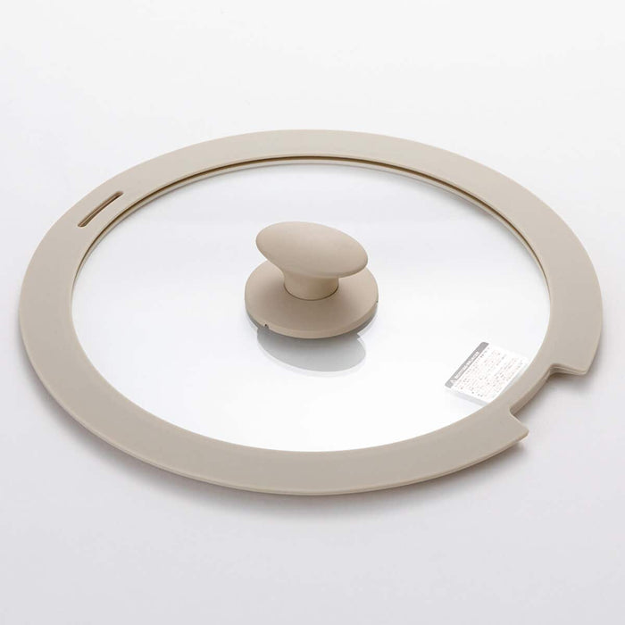 TORERU 3 Glass Lid with Silicone Rim 28cm (Beige)