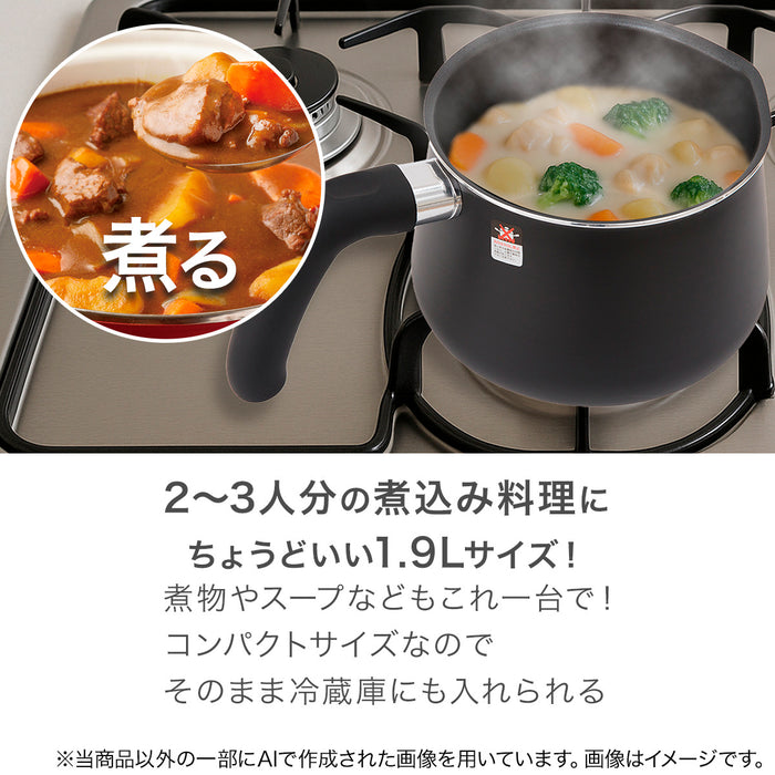 IH POT WITH STEAMER 1.9L BK