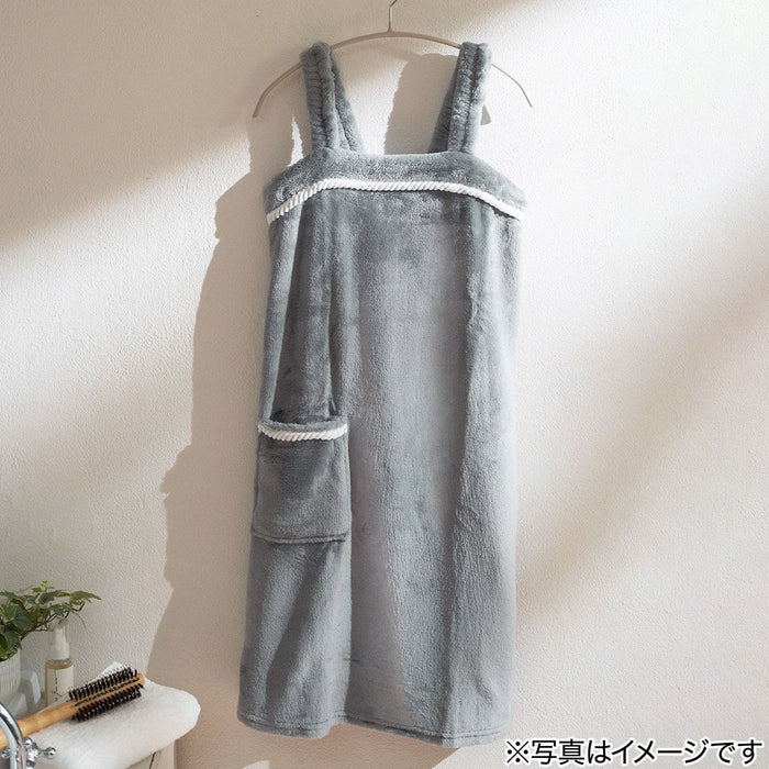 Flannel Bath Wrap Dress (Purple)