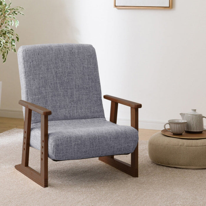 Japanese Floor Chair JC-E03 (Grey / Brown)