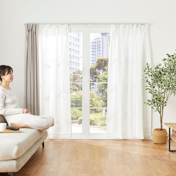 RL079 Lace Curtains 150 x 198 cm (Ivory, 2 Panels)