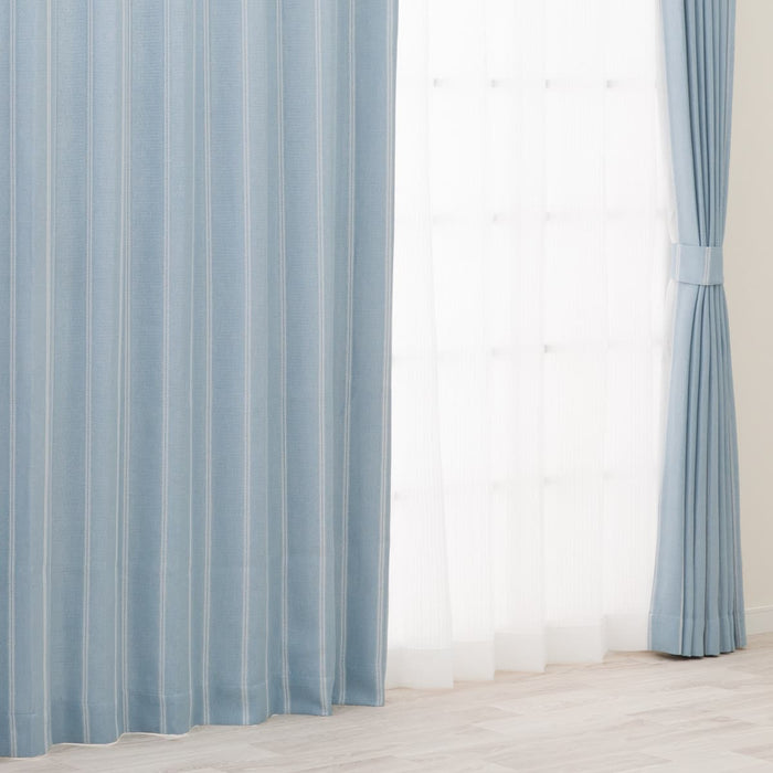 RD115 Curtains 100 x 135 cm (Middle Blue, 2 Panels)