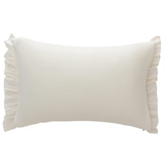 STRETCH FIT PILLOWCOVER NCOOL N2532 FRILLS WH