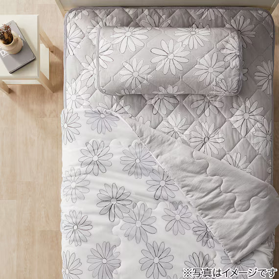 REVERSIBLE PADDED SHEET TOPPER N COOL SP S2509 FLOWER GY S