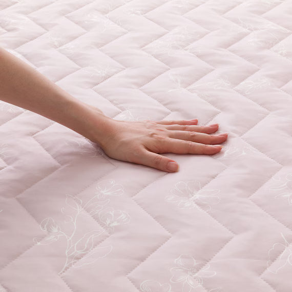 REVERSIBLE PADDED SHEET TOPPER N COOL WSP S2511 FLOWER RO K