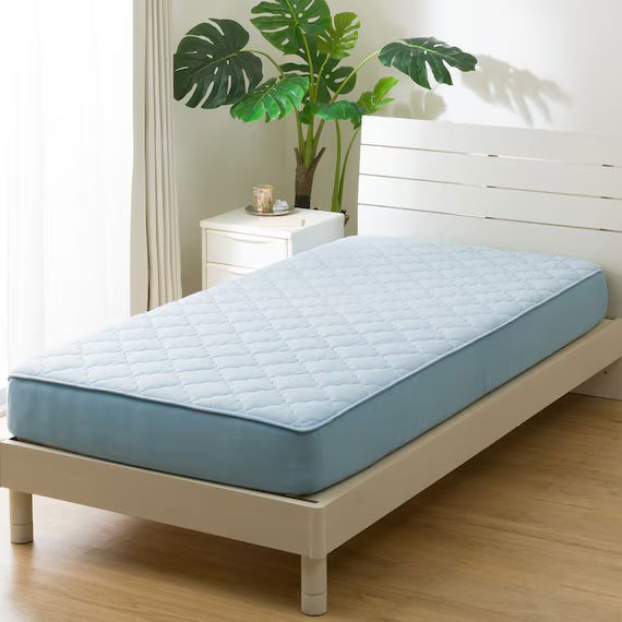 REVERSIBLE FITTED SHEET TOPPER N COOL SP Q BL S2502