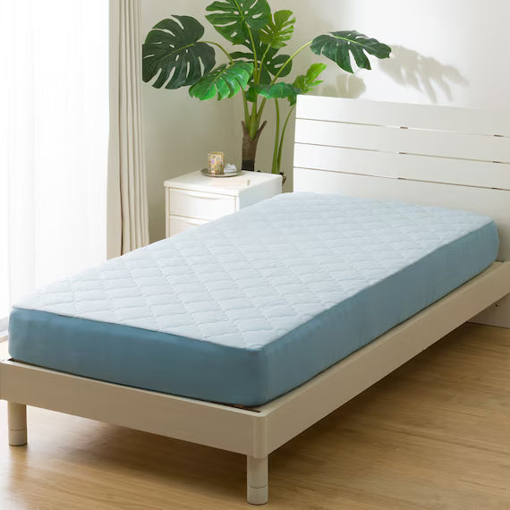 REVERSIBLE FITTED SHEET TOPPER N COOL Q BL S2501
