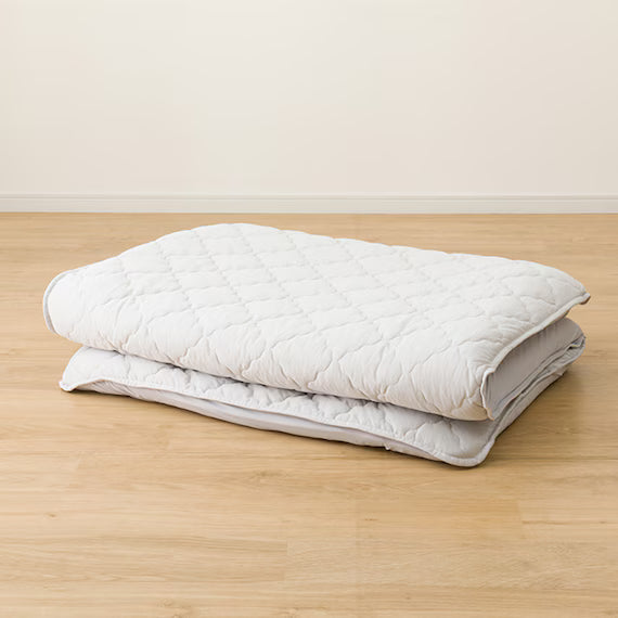 REVERSIBLE FITTED SHEET TOPPER N COOL K GY S2501