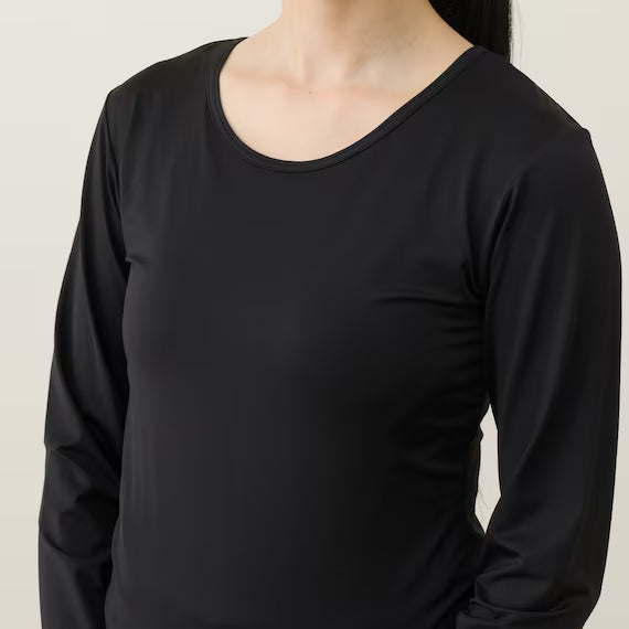 WOMENS UV CUT SUPERCOOL LONG SLEEVE SHIRT NE BK L