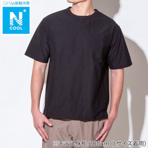 MENS COOL CUT GEORGETTE RELAX TSHIRT NE BK L