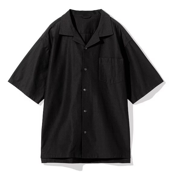 MENS COOL CUT GEORGETTE SHORT SLEEVESHIRT NE BK M