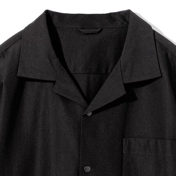 MENS COOL CUT GEORGETTE SHORT SLEEVESHIRT NE BK M