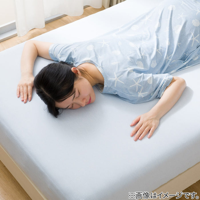 N COOL N-FIT Fitted Sheet 38 (Blue) Super Single to Single, W80 x D170 cm