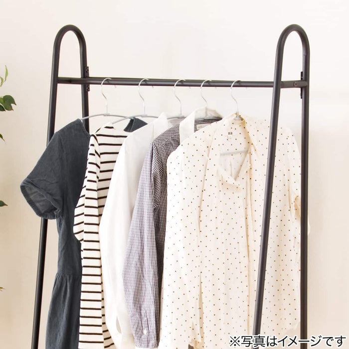 Steel Clothes Hangers LB0s01 W45 cm (Grey, 5-Pack)