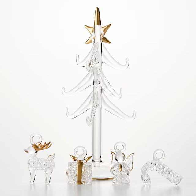 CHRISTMAS ORNAMENT GLASS TREE RW-G67 n4RW