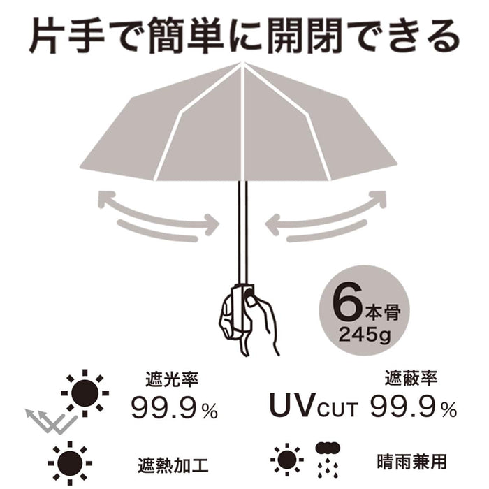 Auto Open & Close Folding Umbrella 55cm (Black)