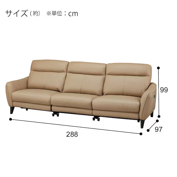 ELECTRIC WIDE 3 SEATER SOFA LS06 NW BE