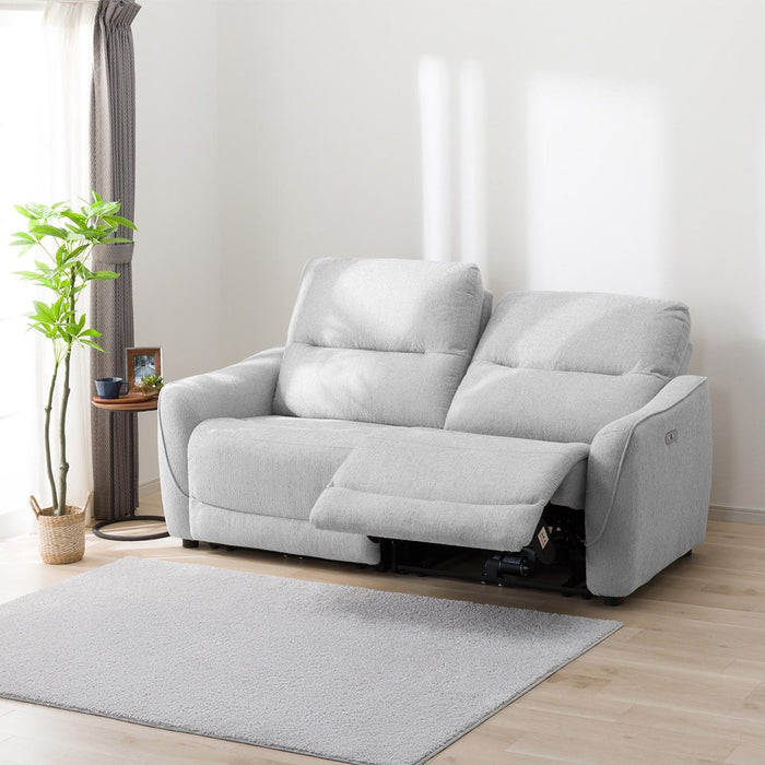 HE02N Wide 2-Seater Power Reclining Sofa (Light Gray)