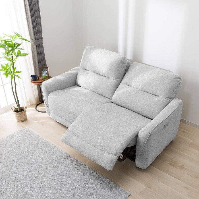 HE02N Wide 2-Seater Power Reclining Sofa (Light Gray)