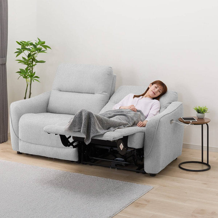 HE02N Wide 2-Seater Power Reclining Sofa (Light Gray)