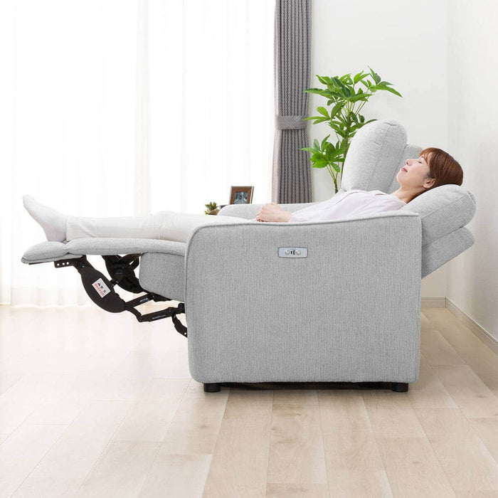 HE02N Wide 2-Seater Power Reclining Sofa (Light Gray)