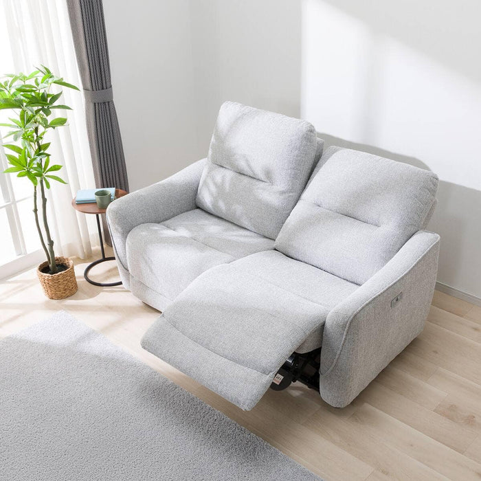 HE02N 2-Seater Power Reclining Sofa (Light Gray)