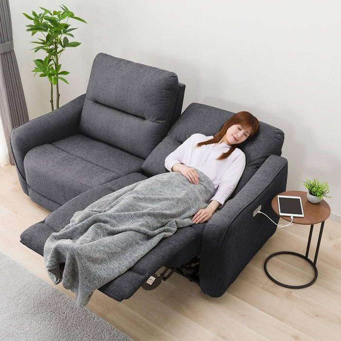 HE02N Wide 2-Seater Power Reclining Sofa (Dark Gray)