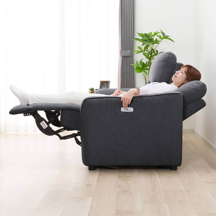 HE02N Wide 2-Seater Power Reclining Sofa (Dark Gray)