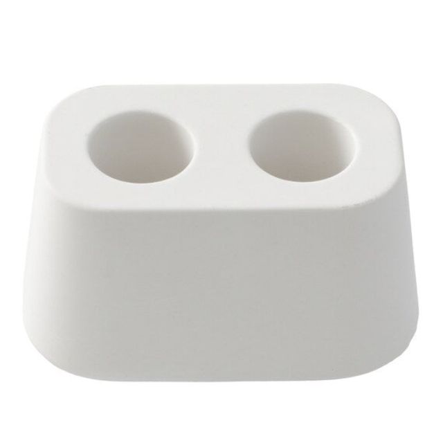 POROUS CERAMIC TOOTHBRUSH STAND 2 WH