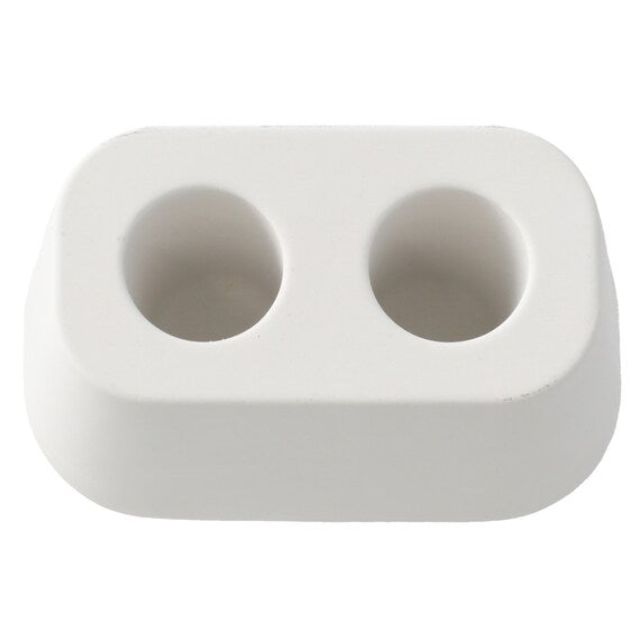 POROUS CERAMIC TOOTHBRUSH STAND 2 WH