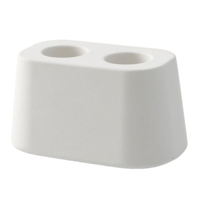 POROUS CERAMIC TOOTHBRUSH STAND 2 WH