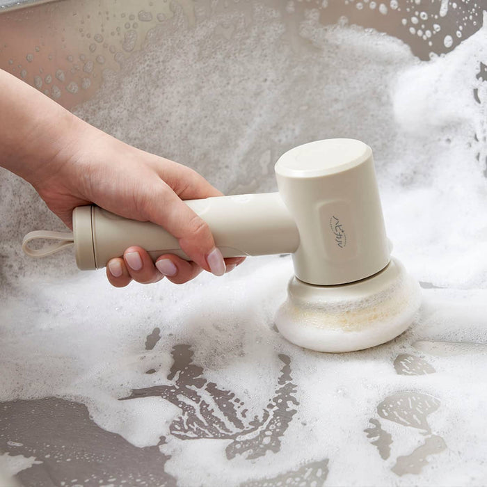 Electric Multi Scrubber (Rechargeable, with Brush & Sponge Attachments)