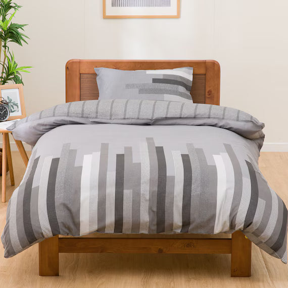 COMFORTER COVER PT53 GEOMETRIC PATTERN DGY D