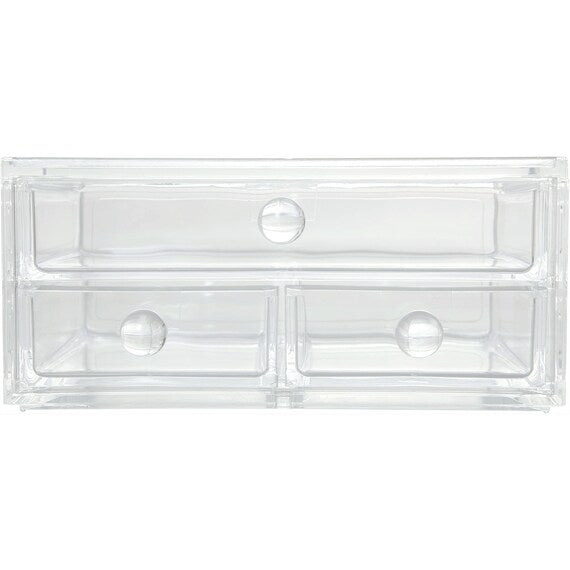 ACRYLIC COSMETIC CASE W/DRAWER LUCENT L W21.4D18.5H17