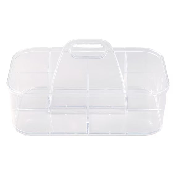ACRYLIC STACKABLE CADDY W/HANDLE M W28D17H15