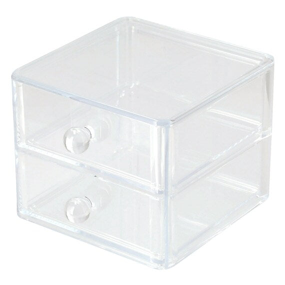 ACRYLIC COSMETIC CASE W/DRAWER LUCENT S W18D20H15