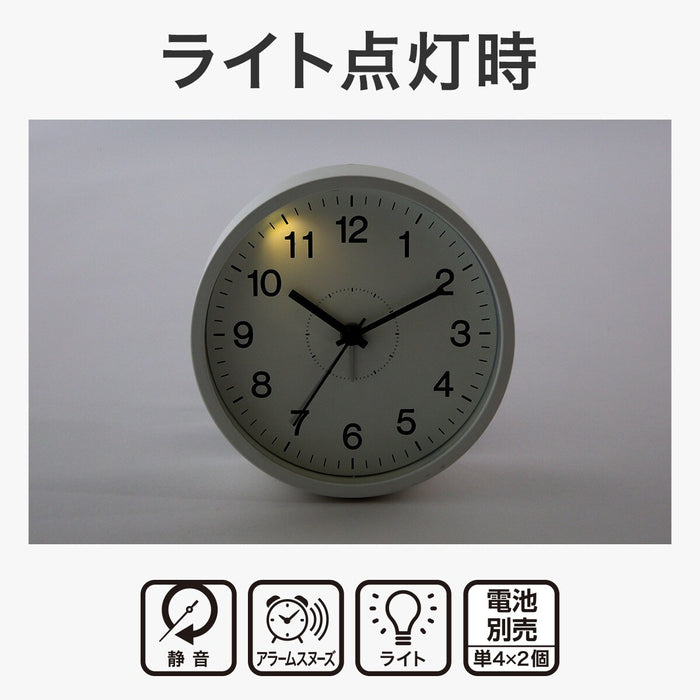 TABLE CLOCK SW WH 006TG